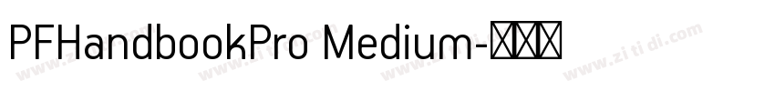 PFHandbookPro Medium字体转换